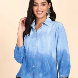 indie picks Women Regular Fit Tie & Dye Shirt image 1