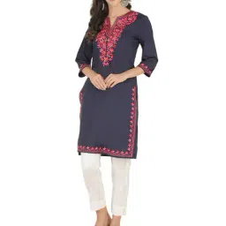 qazmi Floral Print Straight Kurta image 1