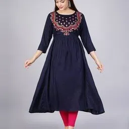 nehu empires Embroidered Flared Kurta-picture-12
