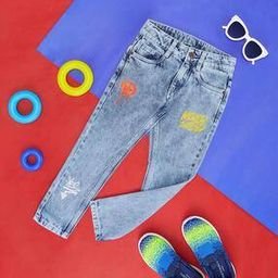 pantaloons junior Boys Graphic Print Mid-Rise Jeans-picture-35