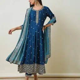 soch Women Embroidered Anarkali Kurta Suit Set-picture-40