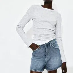 h&m Women High Denim Shorts-picture-12