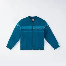 ed-a-mamma Sustainable Striped Zip-Front Knit Jacket-picture-28