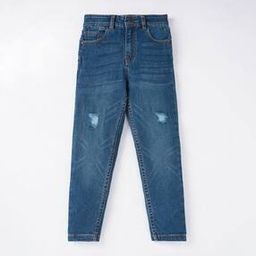 ed-a-mamma Sustainable Lightly Washed Distressed Jeans-picture-19