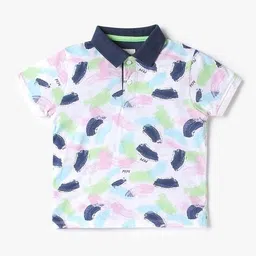 pepe jeans Boys Printed Regular Fit Polo T-Shirt image 1