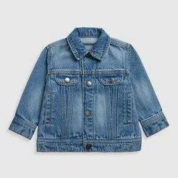 mothercare Boys Mid-Wash Regular Fit Cotton Denim Jacket-picture-33