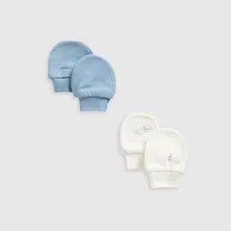 mothercare Boys Pack of 2 Printed Cotton Winter Gloves-picture-52