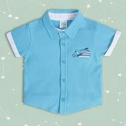 miniklub Boys Embroidered Cotton Shirt with Patch Pocket-picture-49