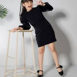 peppermint Girls Round Neck Shift Dress-picture-31