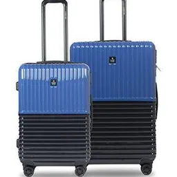 nasher miles Set of 2 Striped Trolley Bags with Number Lock-picture-29