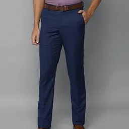 louis philippe Slim Fit Flat-Front Trousers-picture-37