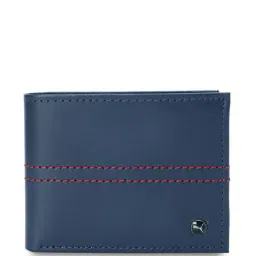 puma Men Logo Print Bi-Fold Wallet with Stitch Detail image 1