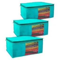 kuber industries Set of 3 Saree Covers with Zip Closure-picture-41