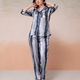 banno's swagger Women Woven Shirt & Pyjamas Set-picture-32