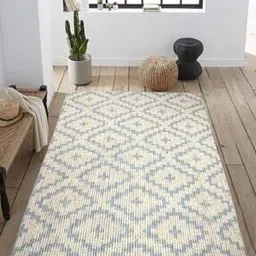 saral home Geometric Pattern Tufted Carpet for Living Room 5'X7'-picture-23