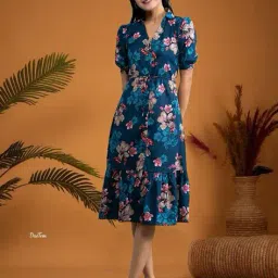 pahelirani Women Floral Fit And Flare Dress image 1