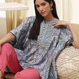 biba Women Cotton Flared Short Kurta-picture-32