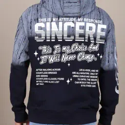 Shein Drop Shoulder Typographic Back Print Hoodie image 1