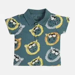 miniklub Boys Printed Cotton Polo T-Shirt-picture-38