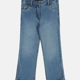 Girls Lightly Washed Straight Jeans-image-0