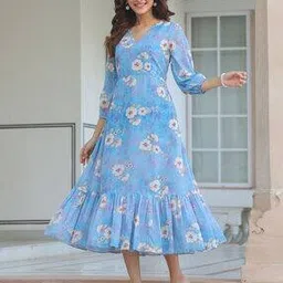 janasya Floral A-line Dress-picture-45