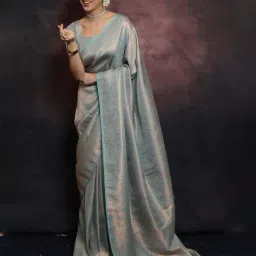 Revangi Banarasi Semi  Silk Woven Saree With Un-Stitched Blouse Piece Traditional Saree image 1