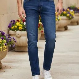 Shein Ankle Length Fly With Button Closure Mid Wash Jeans image 1