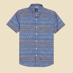 allen solly Boys Geometric Print Regular Fit Shirt-picture-34