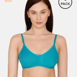 rosaline Double Layered Non-Wired Non-Padded 3/4th Coverage T-Shirt Bra (Pack of 2)-picture-51