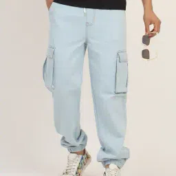 Shein Ankle Length Cargo Style Jogger Jeans with Pockets image 1