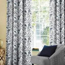 casableu Kashmiri Premium Blackout Blue Curtains-picture-37