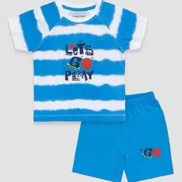 fashion world Infants Printed T-Shirt & Shorts Set image 1