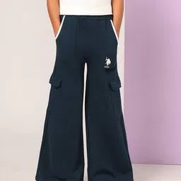 Girls Cotton Straight Track Pants-image-2