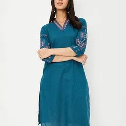 max Women Embroidered Straight Kurta-picture-35