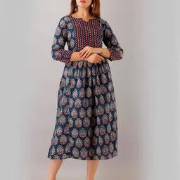 saart bunaai Printed Fit & Flare Dress-picture-23