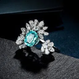 designs & you Silver-Plated American Diamond Crushed Ice Cut Contemporary Ring-picture-12