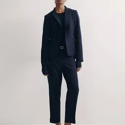 h&m Women Mid Rise Straight Fit Trousers-picture-15