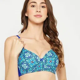 clovia Geometric Print T-Shirt Bra image 1