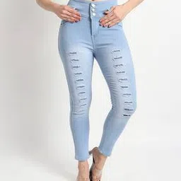 tyffyn Women Lightly Washed Distress Skinny Fit Jeans-picture-50