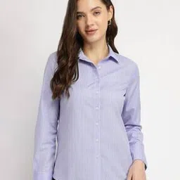 fable street  Women Slim Fit Stripes Shirt-picture-30