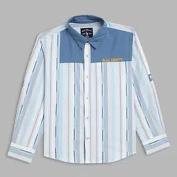 blue giraffe Stripes Regular Fit Shirt-picture-53