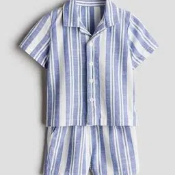 h&m Boys Cotton Stripes Suit Set-picture-52