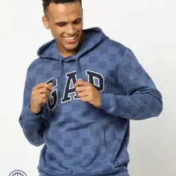 gap Heritage Checked Hoodie with Band Print-picture-16