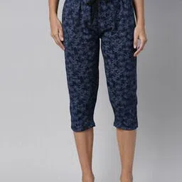 kryptic Graphic Print Capris with Slip Pockets-picture-47