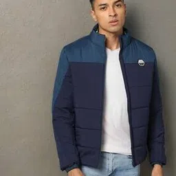 the indian garage co Men Colourblock Zip-Front Regular Fit Jacket-picture-16