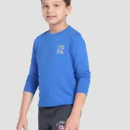 u.s. polo assn. Boys Regular Fit Crew-Neck T-Shirt with Logo Print-picture-15