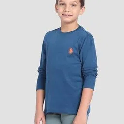 u.s. polo assn. Boys Regular Fit Crew-Neck T-Shirt with Logo Embroidery-picture-21