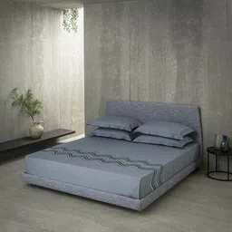 sansaar 210 TC Multicolor Embroidered Bedsheet with 2 Pillow Covers image 1