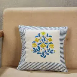 fabindia Cotton Printed Cushion Cover 11" x 11"-picture-36