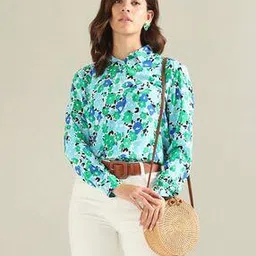 u.s. polo assn. Women Floral Print Regular Fit Shirt-picture-32